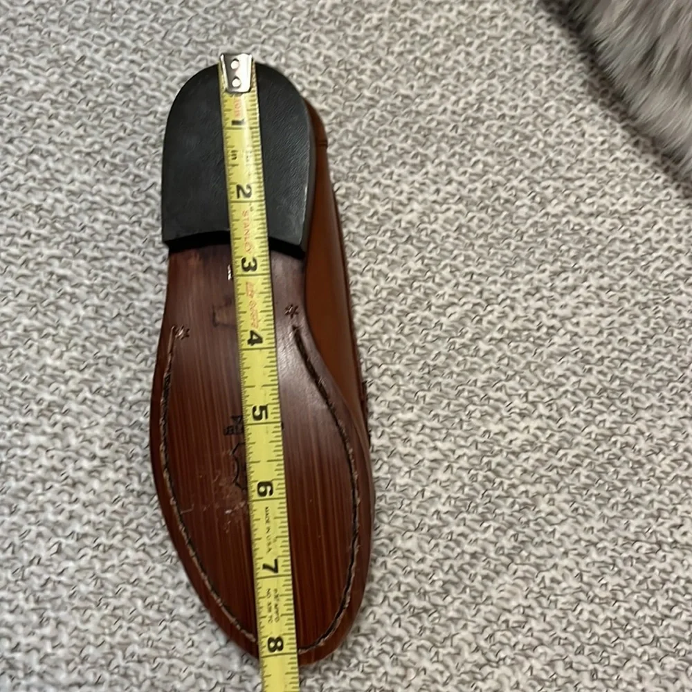 Bob Roy Collection Kids Slip On Tan Light Brown Leather Wingtip Loafers Sz 1